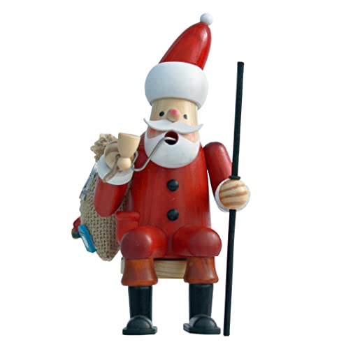 YS Räuchermännchen Räuchermann Räucherfigur Rauchfigur Kantenhocker Weihnachtsmann ca. 18 cm hoch aus Holz Weihnachten Advent Geschenk Dekoration (30169-18), Mehrfarbig von ys