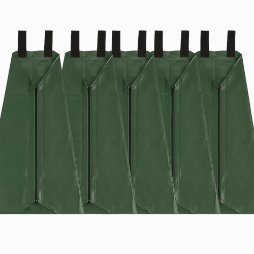 ys Bewässerung Bewässerungssack für Bäume Baumbewässerungssack Wassersack Baumsack Baumbeutel Bewässerungsbeutel ca. 75 l UV beständig grün (5er Set) von ys