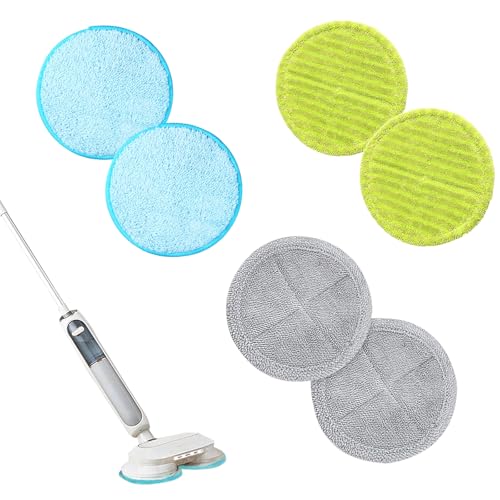 ysister 6 Stück Mikrofaser Ersatz Mopp Pads,Universal Elektrische Ersatz Wischpads,Ersatzpads Wischpads Grün,Hurricane Floating Mop,Mikrofaser Pads Geeignet für Hurricane von ysister