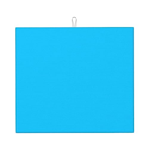 Einfarbige hellblaue Abtropfmatte für die Küche. Wasserabsorbierend, schnell trocknend, rutschfest, geeignet für Geschirr, einfach zu lagern und zu reinigen. von yuangjhop