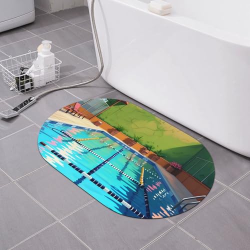yuangjhop Fußmatte mit Flamingo- und Schwimmbad-Diatomeen-Schlamm, rutschfest, saugfähig, schnell trocknend, desodorierend, Badezimmer-Fußmatte, super dick, weich yuangjhop Fußmatte mit Flamingo- und Schwimmbad-Diatomeen-Schlamm, rutschfest, saugfähig, schnell trocknend, desodorierend, Badezimmer-Fußmatte, super dick, weich von yuangjhop