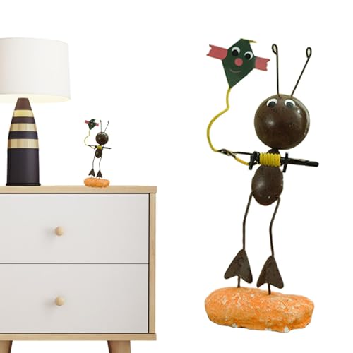 yuchdzexu Ameisen-Gartendekoration – Metall-Gartenkunst-Dekoration, skurrile Dekoration, bunte Outdoor-Skulpturen für Weinkühler, TV-Schrank, Eingangsbereich von yuchdzexu