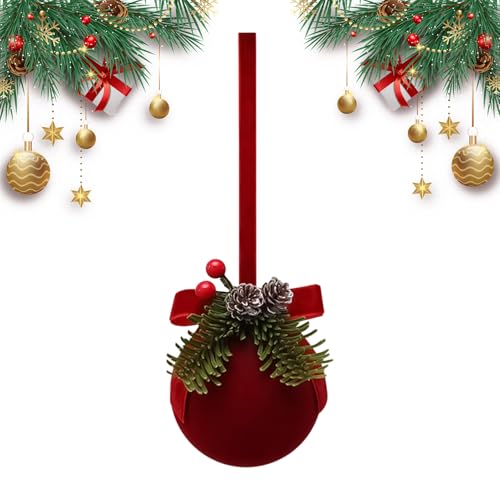 yuchdzexu Weihnachtsbaumschmuck – rote Weihnachtskugel, rote hängende Dekorationen beflockt für Zuhause, Urlaub, Fenster, Geschäft, Festival yuchdzexu Weihnachtsbaumschmuck – rote Weihnachtskugel, rote hängende Dekorationen beflockt für Zuhause, Urlaub, Fenster, Geschäft, Festival von yuchdzexu