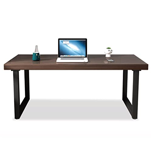 yudPinn Bürotisch, 5 cm dick, Kiefernholz-Schreibtisch, geeignet für das Home-Office, Computertisch/Konferenztisch aus Metall im Industriestil, (Dicke 5 cm, 140 x 60 x 75 cm) von yudPinn