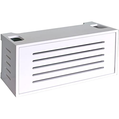 yudPinn Router-Regal, Aufbewahrungsbox für kabelloses WLAN, Set-Top-Box für den Haushalt im Schlafzimmer, Finishing-Rack für Netzkabelbuchse (F 49,5 x 19 x 25,5 cm) von yudPinn