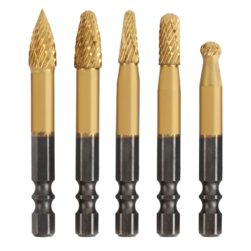 Yuentoen Hartmetall Frässtifte Satz,Hartmetall-Frässtifte mit Doppelschnitt, Rotationsfräser-Set Schaftfräser mit 1/4" Schaft, Bohrer, DIY-Holzbearbeitung, Metallpolieren, Gravieren und Bohren Yuentoen Hartmetall Frässtifte Satz,Hartmetall-Frässtifte mit Doppelschnitt, Rotationsfräser-Set Schaftfräser mit 1/4" Schaft, Bohrer, DIY-Holzbearbeitung, Metallpolieren, Gravieren und Bohren von yuentoen