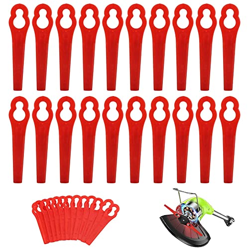 100 Stück Rasentrimmer Ersatzmesser Aldi,Rasentrimmer Messer, Rasentrimmer Messer Kunststoff,Ersatzmesser Rasentrimmer,für Einhell Rasentrimmer Zubehör FRT18A FRT18A1 Kunst 46155 FRT20A1 Akku(Rot) von yufana