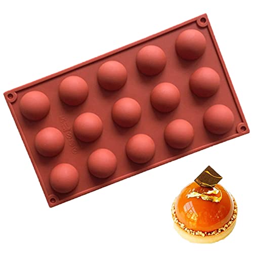 yufana 15 Löcher Halbkugel Silikonform Kugel Backform,Silikon Rund Schokoladenform Halbkugel Pralinenform Flexible Silikonform Semi Sphere Pralinenform Silikon mittlerer Größe,fürTorten Gelee yufana 15 Löcher Halbkugel Silikonform Kugel Backform,Silikon Rund Schokoladenform Halbkugel Pralinenform Flexible Silikonform Semi Sphere Pralinenform Silikon mittlerer Größe,fürTorten Gelee von yufana