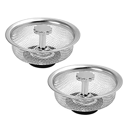 yufana 2Pcs Edelstahl Dusche Sieb,Haarsieb Badewanne Abflusssieb Edelstahl Waschbecken Sieb Abfluss Spüle Kitchen Sink Seiher,für Küchen Waschbecken Sieb Dusche Badewanne (83MM*35MM) von yufana