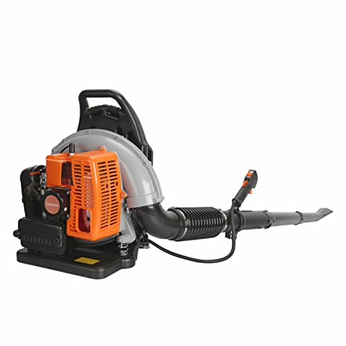 yulewiix 1 Satz Laubbläser, Gas-Laubbläser, 63 Kubikzentimeter 2-Takt-Motor Hochfester Rucksackgebläse für den Außenbereich Orange von yulewiix