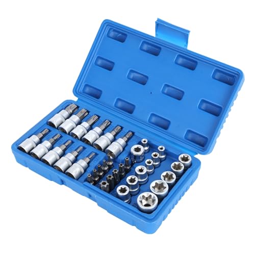 yulewiix Universal Impact Socket Set, E10-E24 externes Drehmomentsocket-Kit, Schraubenschlüssel Impact Socket, metrische Sockel-Set Auto Reparaturwerkzeug 34 von yulewiix