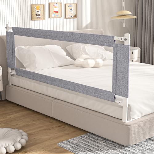 Bettgitter für Kleinkinder, 1 Stück, höhenverstellbar, Kinder-Sicherheitsgitter für Doppelbett, Queen-Size-Bett, King-Size, Grau, 1 Seite: 190 cm Bettgitter für Kleinkinder, 1 Stück, höhenverstellbar, Kinder-Sicherheitsgitter für Doppelbett, Queen-Size-Bett, King-Size, Grau, 1 Seite: 190 cm von yulongtengfei