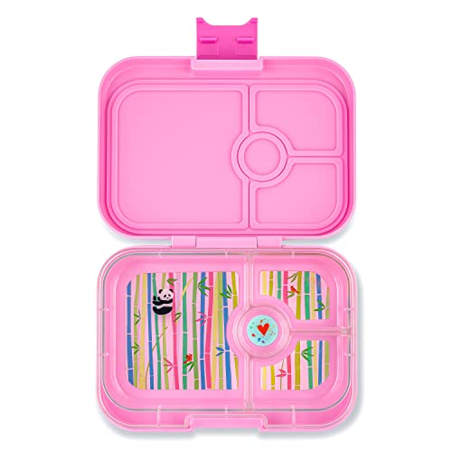 Yumbox Panino M Lunchbox (Panda Power Pink, 4 Fächer) - Brotdose mit Unterteilung | Bentobox mit Trennwand Einsatz für Schule und Kindergarten Kinder von yumbox