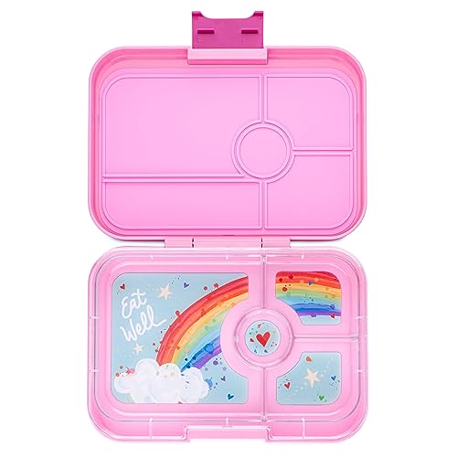 Yumbox Tapas XL Bento Box (Capri Pink, 4er Rainbow) - Lunchbox mit 4 Fächern, Brotdose für Jugendliche und Erwachsene, auslaufsicher von yumbox