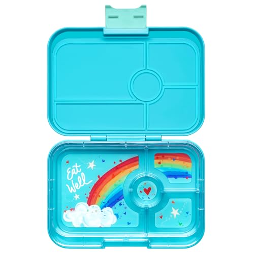 yumbox Tapas Bento Box mit 4 Fächern (Antibes Blue (Regenbogen-Tablett) von yumbox