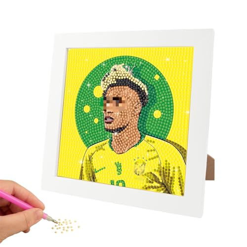 Fussball Diamond Painting mit Holzrahmen, Fußball 5D Diamant Painting Bilder, DIY Fußball Diamant Malerei Bilder Kinder Set für ab 6 Jahre Jungen Erwachsene Geschenke für Home Wand Decor, 20x20cm Fussball Diamond Painting mit Holzrahmen, Fußball 5D Diamant Painting Bilder, DIY Fußball Diamant Malerei Bilder Kinder Set für ab 6 Jahre Jungen Erwachsene Geschenke für Home Wand Decor, 20x20cm von yumcute