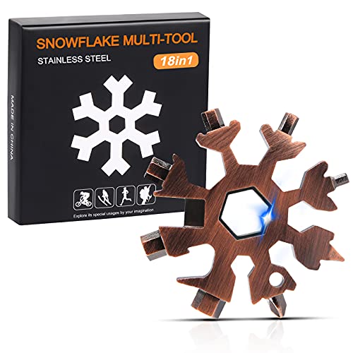 Adventskalender Männer Füllung, 18 in 1 Schneeflocke Multitool Werkzeug, Männergeschenke, Gadgets für Männer Geburtstags, Weihnachtsgeschenke Männer Geschenke Kleine Geschenke für Männer von yumcute