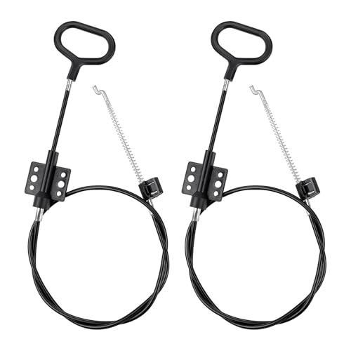 yuntop Sofa Recliner Cables Sofa and Reclined Chair Replacement Part D Ring Couch Recliner Pull Handle with S Tip for Cable Total Length 36.5 Inch Exposed Length 5Inch (2 Pack Black) von yuntop