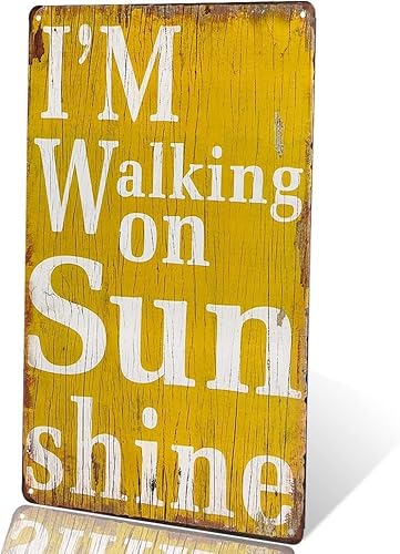 Yunuo - "Walking on Sunshine" Vintage-Metallschild, Kunstposter, Café, Bar, hängende Malerei, dekorativ Yunuo - "Walking on Sunshine" Vintage-Metallschild, Kunstposter, Café, Bar, hängende Malerei, dekorativ von yunuo
