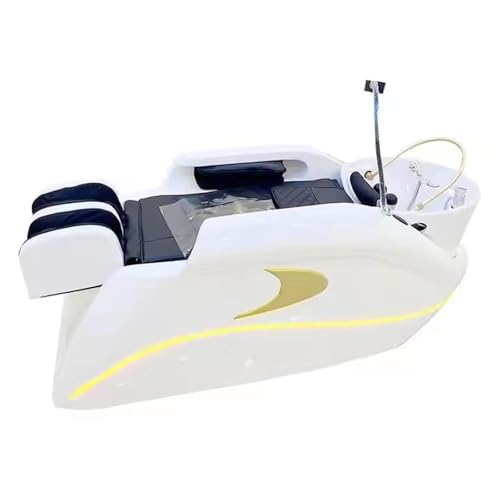 yunzhenzhen Beauty Face Wash Shampoo Bed with Sink Ceramic Hairdressing Basin Adjustable Hairdressing Wash Bed for Salon White Spa Salon von yunzhenzhen