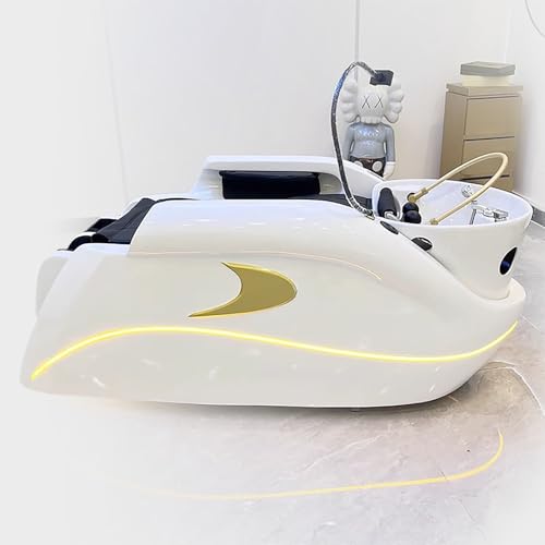yunzhenzhen Head Spa Equipment Shampoo Basin Barberpub Hairdressing Bed Elektrische Heizung for Hairdresser and Fumigation Gentle Cleansing Relaxation 4d Massage System von yunzhenzhen