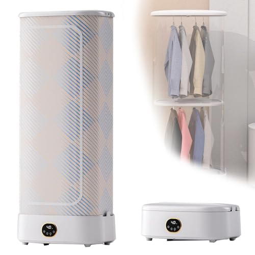 yunzhenzhen Intelligenter dampftrockner Automatisches Dampfbügeleisen Faltbarer Fernbedienung trockner Mit Fernbedienung 360° Heißluftzirkulation 240 Minuten Smart Timer für die Kleidungspflege von yunzhenzhen