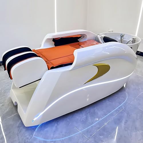 yunzhenzhen Massage Shampoo Bed Head Spa Equipment Mit Intelligente Led-Beleuchtung Einstellbare 4d-Massage Und Wasserzirkulation FüR Ultimative Entspannung Hairdressing Salon White von yunzhenzhen