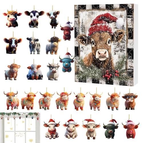 yupeuooe 2024 | 24 Tage Weihnachts-Countdown 2024, Weihnachtsschmuck, Countdown-Kalender für Familie von yupeuooe
