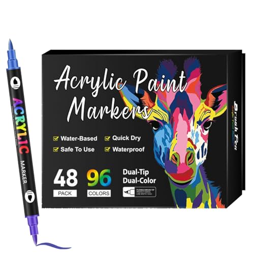 yupeuooe Acrylmarker - Wasserfeste Keramikmalstifte Set - Lichtbeständige Permanentmarker Zeichenwerkzeuge Bastelbedarf für Papier Glas Holz Leinwand Keramik Stein von yupeuooe