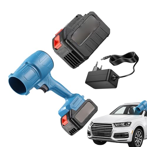 yupeuooe Akku Luftgebläse - Wiederaufladbares Gebläse 6000mAh Akku - 19000 U/Min Kabellos Für Garten Rasen Hof Camping Innenbereich Haushalt Reinigung von yupeuooe