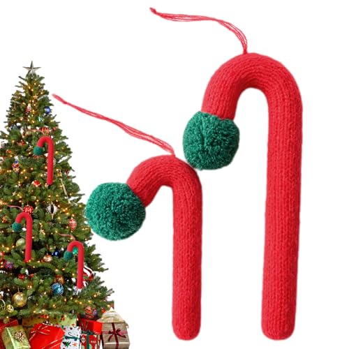 yupeuooe Bonbonstangen Deko - Realistische Weihnachtsdekoration - Handgemachte Filzarbeiten Festliche Deko Für Wand Kamin Feier Kinder Familie von yupeuooe