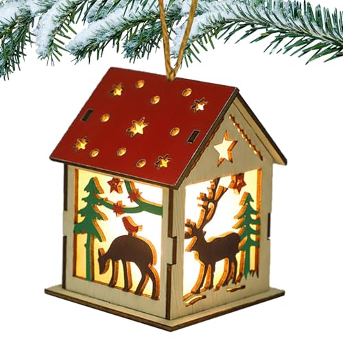 yupeuooe Holzhäuser zum Basteln, Weihnachtshausdekoration, Weihnachtsdorf, Urlaubsdekoration, Hausschmuck für Verwandte, Freunde yupeuooe Holzhäuser zum Basteln, Weihnachtshausdekoration, Weihnachtsdorf, Urlaubsdekoration, Hausschmuck für Verwandte, Freunde von yupeuooe