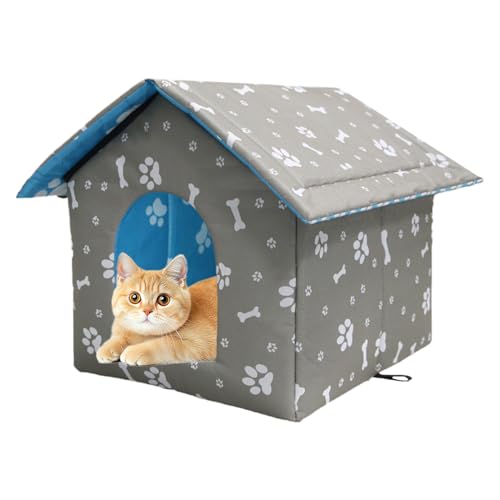 yupeuooe Katzenbett | Oxford-Stoff Outdoor Winterfeste Katzenhöhle - Warmes Geschlossenes Schlafplatz Für Kätzchen Tierheim Zuhause Indoor Reisen Winter Beruhigende Haustierzubehör von yupeuooe