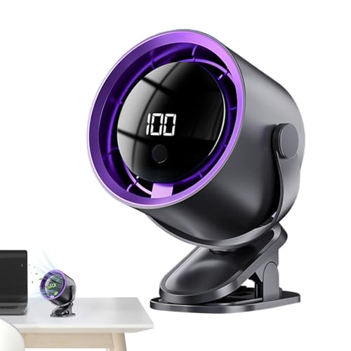 yupeuooe Klemmventilator fürs Auto - LED Display 100 Geschwindigkeitsstufen USB Aufladbarer Ventilator Mit Clip - Für Outdooraktivitäten Homeoffice Camping Wohnmobile Lange Autofahrten yupeuooe Klemmventilator fürs Auto - LED Display 100 Geschwindigkeitsstufen USB Aufladbarer Ventilator Mit Clip - Für Outdooraktivitäten Homeoffice Camping Wohnmobile Lange Autofahrten von yupeuooe