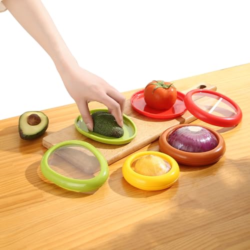 yupeuooe -Obst-Aufbewahrung, und Obstbox,4 teile/satz Küche Wiederverwendbare Keeper Hälfte - Küchenkonservierungsbox für Tomaten, Limetten, Zwiebeln, Knoblauch, Avocado yupeuooe -Obst-Aufbewahrung, und Obstbox,4 teile/satz Küche Wiederverwendbare Keeper Hälfte - Küchenkonservierungsbox für Tomaten, Limetten, Zwiebeln, Knoblauch, Avocado von yupeuooe
