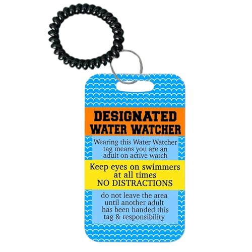 yupeuooe Pool-Schilder | Kleine Acryl-Pool-Sicherheitsplakette,Creative Safety Reminder Signs, Designated Water Watcher, Water Safety Swimming Pool Accessories von yupeuooe