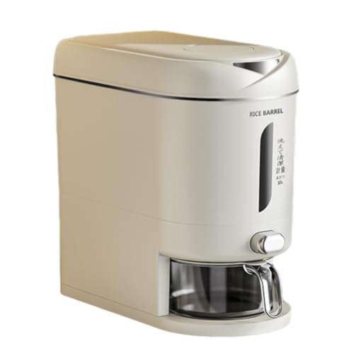 yupeuooe Reis Vorratsbehälter, Küche Aufbewahrung Reiskornspender, Reisspender 10L/20L, Großer Müslispender, Versiegelte Rice Dispenser mit Deckel, Getreideeimer für Küche Reis Sojabohnen Müsli von yupeuooe