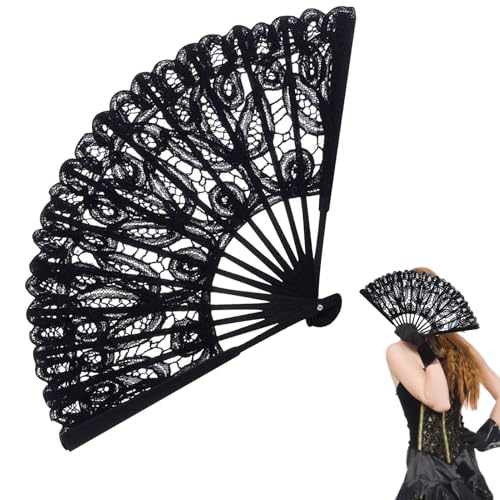 yupeuooe Spitzenfächer | Handfächer für Hochzeiten | Charmante Fächer für Hochzeit, Kirche, Dekoration, Hot Flash, Tanz, Performance, Party, Geschenk von yupeuooe