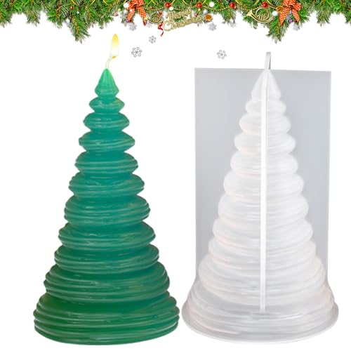 yupeuooe Weihnachtsbaum Kerzenform - 3D Weihnachtskerzenform - Wohnkultur Für Festtage Geburtstage Zimmer Schreibtisch Büro von yupeuooe