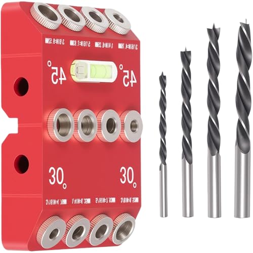 yupeuooe Winkelbohr Schablone,Bohrwinkel Führung für 30 45 90 Grad | Präzisionsausrichtung Zubehör für Holzwerkarbeit Treppengeländer Decks Geländer universell einsetzbar yupeuooe Winkelbohr Schablone,Bohrwinkel Führung für 30 45 90 Grad | Präzisionsausrichtung Zubehör für Holzwerkarbeit Treppengeländer Decks Geländer universell einsetzbar von yupeuooe