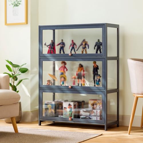 Aufbewahrungsschrank,Sammlung Vitrine,Curio-SchräNke,Living Room Display Cabinet,Vitrinenschrank Bambus,Flip-Schranktür-Design,Ist Staubdicht und Leicht zu Reinigen Sich 70×32×106cm Grau Aufbewahrungsschrank,Sammlung Vitrine,Curio-SchräNke,Living Room Display Cabinet,Vitrinenschrank Bambus,Flip-Schranktür-Design,Ist Staubdicht und Leicht zu Reinigen Sich 70×32×106cm Grau von yurstcggh