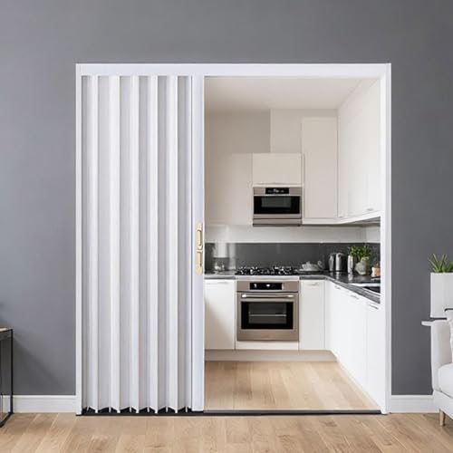 Schiebetür Falttür falttüren innentüren Verschließbares Falttürpaneel aus Aluminium für den Innen- und Außenbereich,Küchentür,Geeignet als Badezimmerfalttür und Schiebetrennwand 73×178cm von yurstcggh