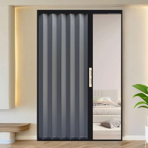 yurstcggh Falttür, Teleskop-Duschtür, Raumteiler, individuell anpassbar, für Büro, Badezimmer, Schlafzimmer, Tür, Terrasse, Schrank 60×210cm von yurstcggh