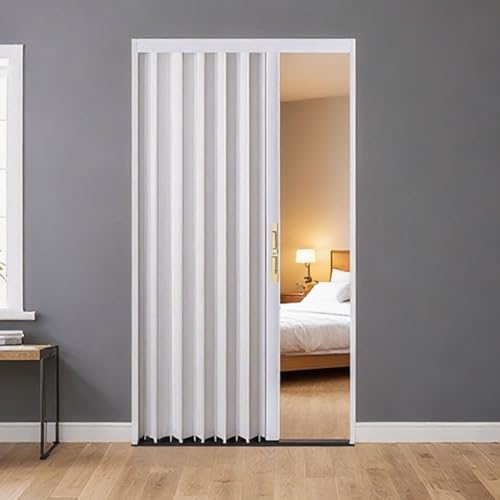 yurstcggh Falttür, weiß/grau, Küchentür, Balkontrennwand, für Wohnzimmer, Kleiderschrank, Badezimmer, individuell anpassbar, Falttüren für den Innenbereich 50×178cm yurstcggh Falttür, weiß/grau, Küchentür, Balkontrennwand, für Wohnzimmer, Kleiderschrank, Badezimmer, individuell anpassbar, Falttüren für den Innenbereich 50×178cm von yurstcggh