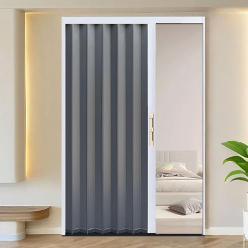 yurstcggh Teleskop-Falttüren Schiebetür Falttür falttüren innentüren Raumteiler Mit Akkordeontüren Innen Schlafzimmer Küchenschrank, Schalldichte Schlafzimmertür 120×189cm von yurstcggh