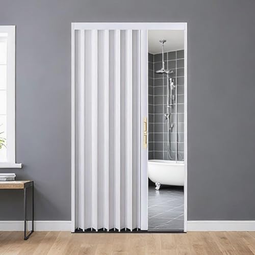 yurstcggh Verdunkelungs-Teleskop-Falttür, Badezimmerinnenraum Tür, für Schrank, Wandschrank, Küche, Flur, Trennwand 73×100cm von yurstcggh