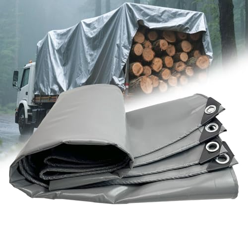 yurstcggh Wasserdicht Abdeckplane,Schutzplane reißfest UV-beständig,Mehrzweck Abdeckung,Mehrzweck Abdeckung für Gartenmöbel Holz Pool Trampolin Auto Silber 2×10m 380g yurstcggh Wasserdicht Abdeckplane,Schutzplane reißfest UV-beständig,Mehrzweck Abdeckung,Mehrzweck Abdeckung für Gartenmöbel Holz Pool Trampolin Auto Silber 2×10m 380g von yurstcggh