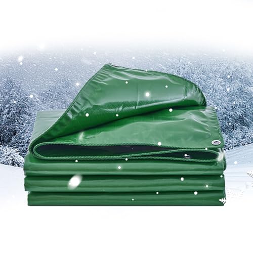 yurstcggh Wetterfeste Faltbar LKW Planen,Wasserdicht Abdeckplane,Allzweckplane,Schwer PVC Mehrzweck Schutzplane,Für Gartenmöbel Pool Grün 6×10m 550g von yurstcggh