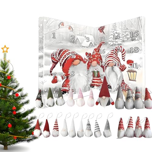 Weihnachtswichtel-Adventskalender, Weihnachts-Countdown-Kalender, 31 Tage Weihnachts-Countdown-Kalender mit 31 Zwergen, Weihnachts-Countdown-Dekoration, Geschenk, Überraschungs-Wichtel-Kalender Weihnachtswichtel-Adventskalender, Weihnachts-Countdown-Kalender, 31 Tage Weihnachts-Countdown-Kalender mit 31 Zwergen, Weihnachts-Countdown-Dekoration, Geschenk, Überraschungs-Wichtel-Kalender von yuuaao