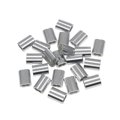yuwqqoajv 100 Stück einfach zu montierende Aluminium Hülsen Crimpschlaufen Hülsenclips für mehrere Anwendungen, hergestellt aus robustem und langlebigem Aluminium von yuwqqoajv